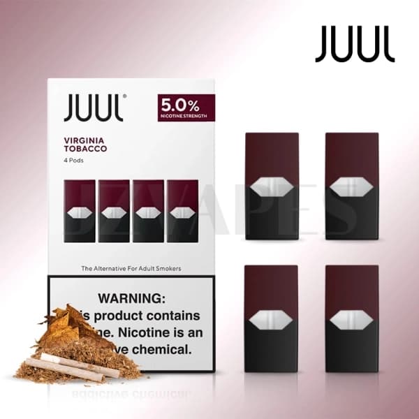 JUUL Pods Virginia Tobacco 5 (100 Packs of 4)