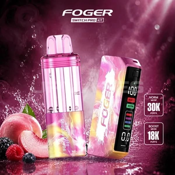 Foger Switchプロキット – ピーチベリー更新ャー 30K パフ(デバイス+ポッド)